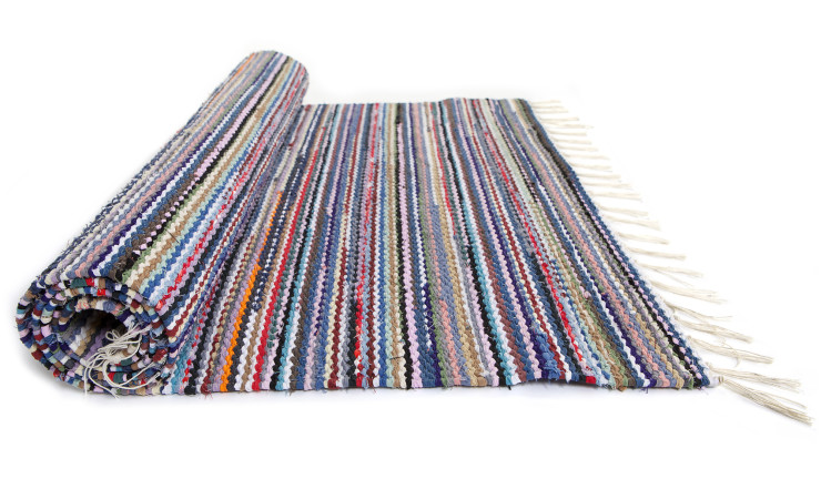 Finnish Rag Rug. Cotton rug. Scandinavian design. Made in Finland.